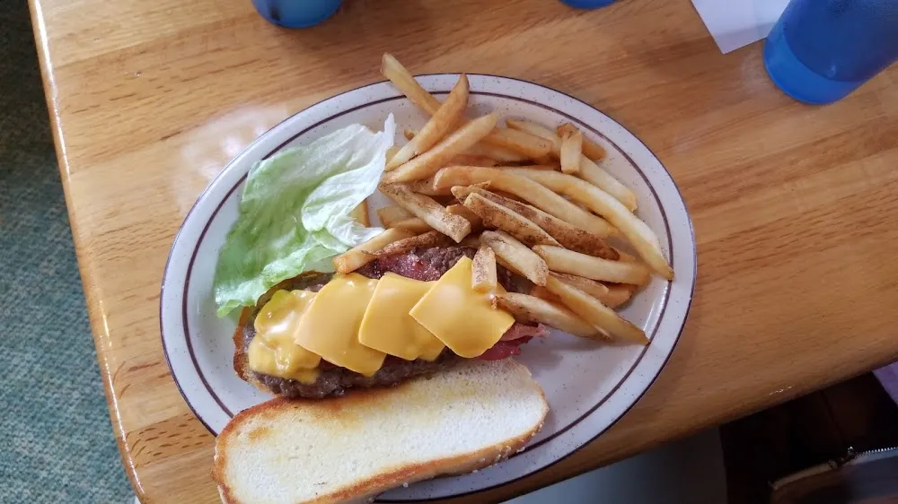 Hamburger with French Fries